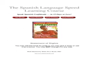 The Spanish language speed learn course